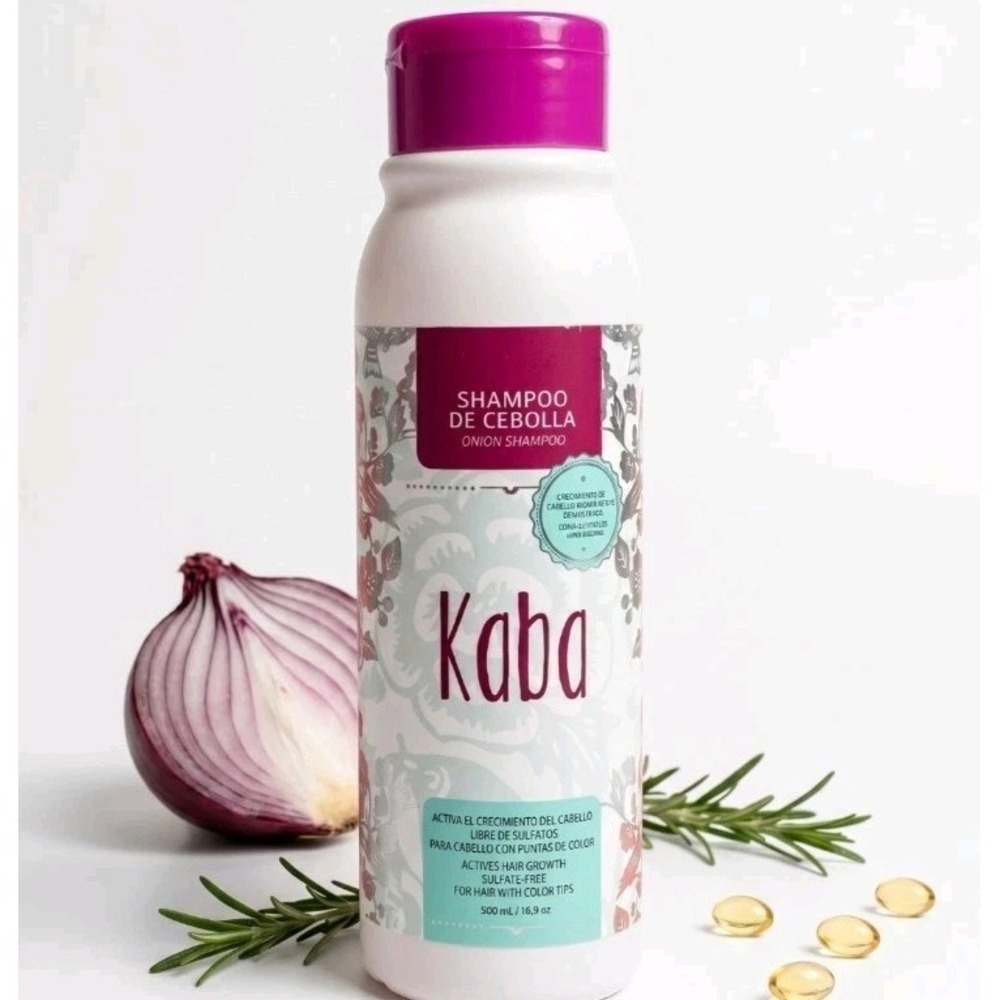 Kaba Shampoo de Cebolla Onion Shampoo for Hair Growth Sulfate Paraben Free 500ml
